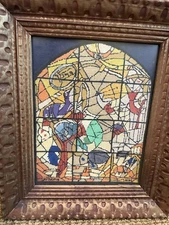 Marc Chagall Framed Needlepoint Joseph Stained Glass Window Hadassah Jerusalem