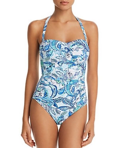 Lauren Ralph Lauren Womens One Piece Swimsuits Blue - Picture 3 of 8