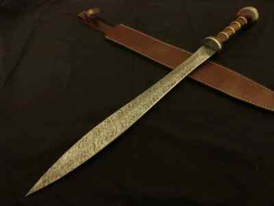 Roman Gladius Historical Custom Made Damascus Steel Blade Warrior Sword Beautifu