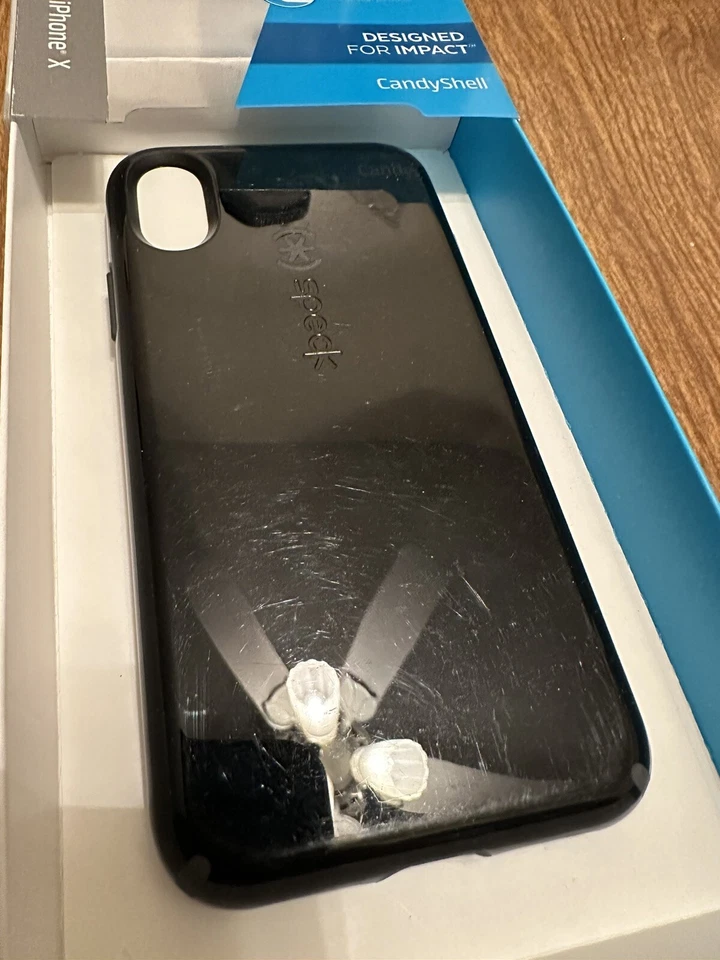 Funda Original Auténtica Speck CandyShell para iPhone X 5.8" Negra Foto 3 de 3
