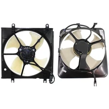 Radiator A/C Cooling Condenser Fan Left & Right Set For Honda CR-V 19015P3F004