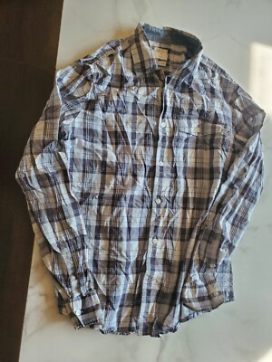 Gap Factory Store Mens Long Sleeve Plaid Button Down Shirt RN54023 Size  Medium | eBay