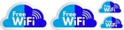 Free Zone Display Case Stickers Wifi Adhesive Kit Light Blue cod130