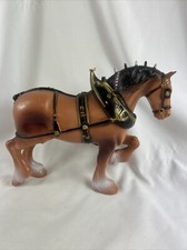 Clydesdale Horse Plastic Toy Figurine Hong Kong 7.5 H x 9 L