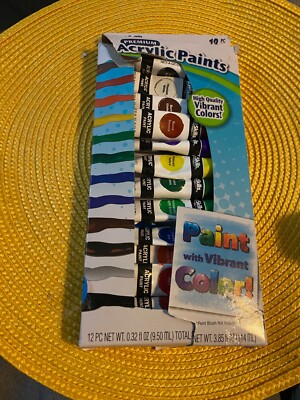 Premium Acrylic Paints 12 Pc