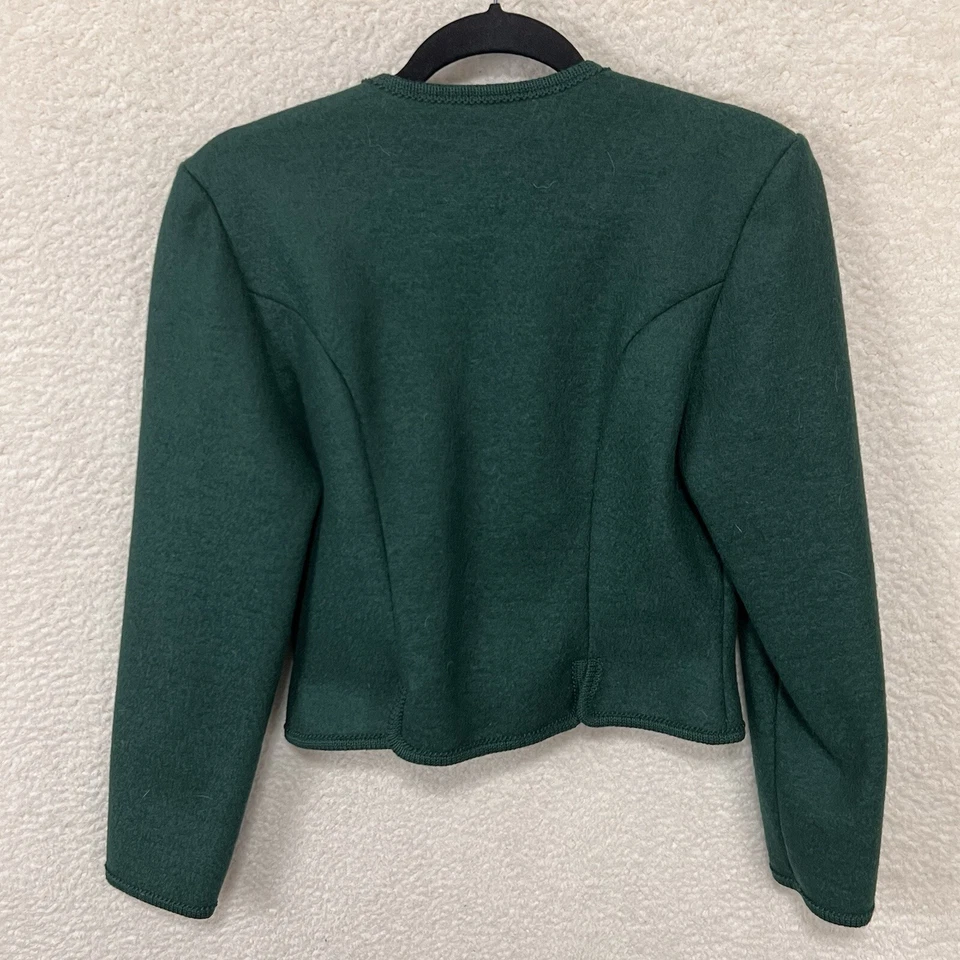 Chaqueta Abrigo Giesswein Austria Lana Hervida Mujer 36 EE. UU. 6 Verde Abotonada Foto 2 de 4