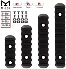 4pcs Mlok Polymer Rail Section Set 5,7,9,11 Slot for M-LOK Picatinny 20mm Rail