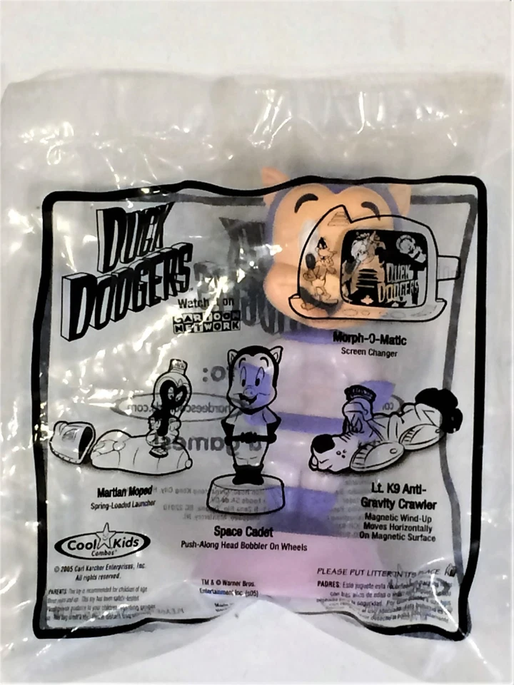 Duck Dodgers Carl Jr. Genial lote de 2 juguetes para ciclomotores marcianos y cadetes espaciales para niños 2005 Foto 3 de 4