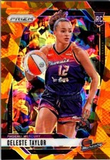 Celeste Taylor 2024 WNBA Prizm Orange Cracked Base Rookie Card #48 - Mercury