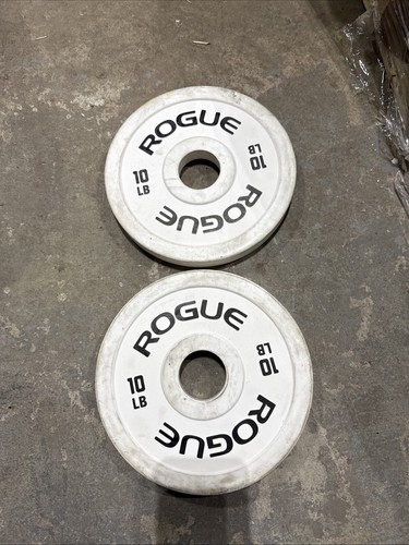 Rogue Fitness Change Plates - 10lb Pair - White - 20 Pounds Total