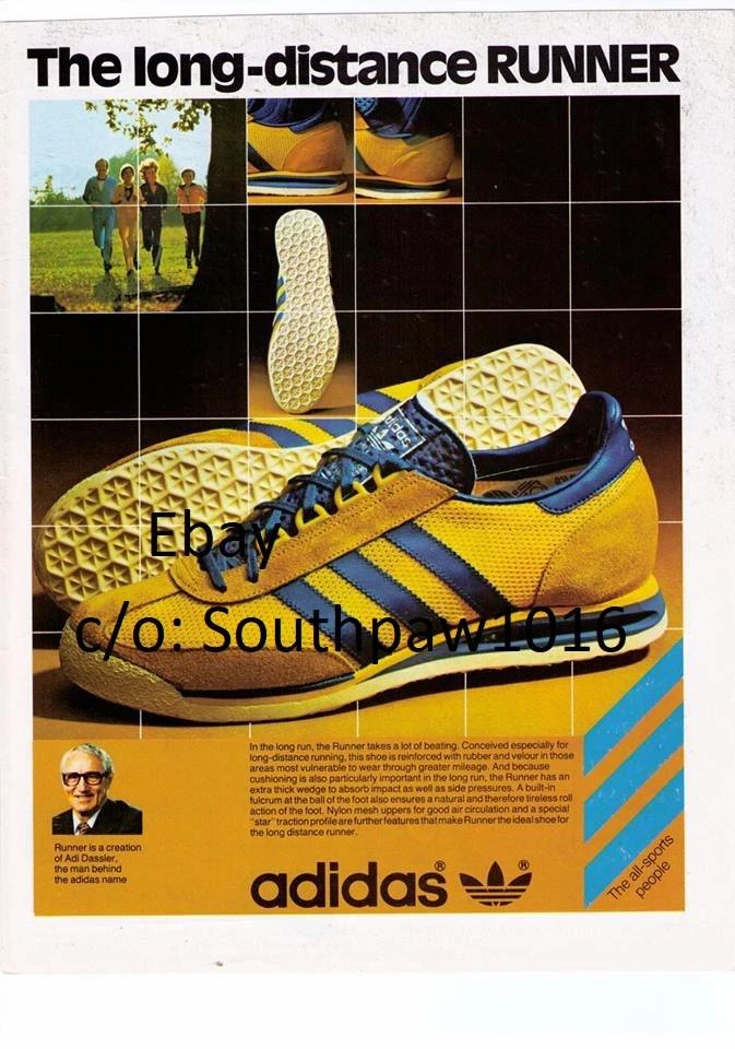 Classic Adidas Running Shoe Print (3) | eBay