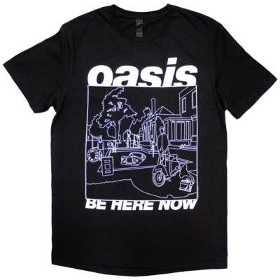 Oasis T-Shirt Be Here Now Linienzeichnung offiziell lizenziert Herren Tee Merch Live 25
