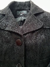Reduced By £10 - Giacca Coat Black Size 12 To 14 Large Fit