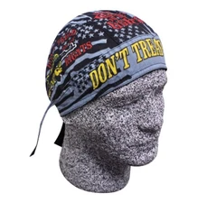 Don't Tread on Me Doo Rag Headwrap Skull Cap Biker Durag Sweatband Capsmith
