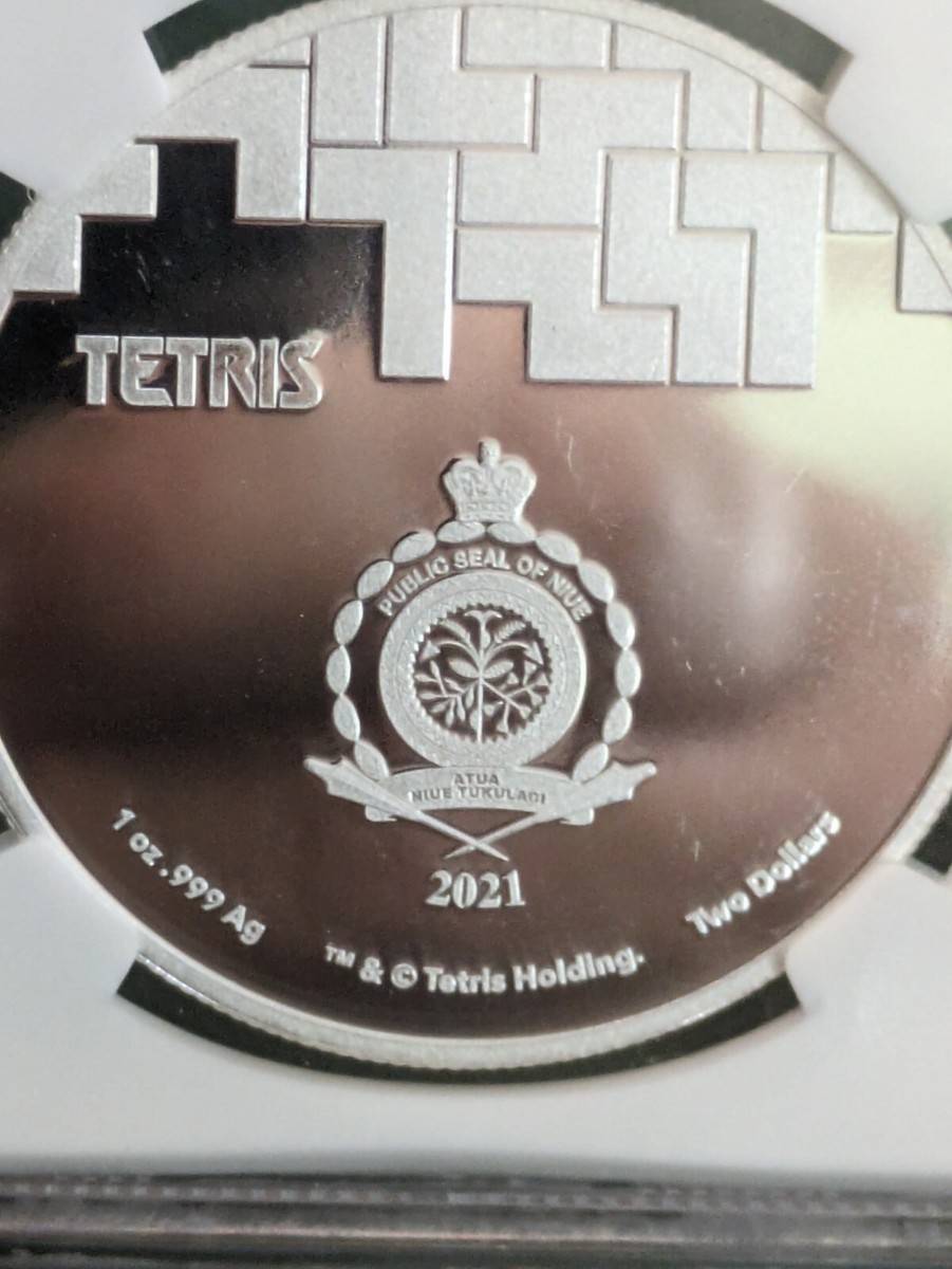 最新銀貨2021 1 オンス　Niue Tetris - St Basil&#39;s Tetris Commemorative St. Basil's Cathedral 1 oz .999 Silver