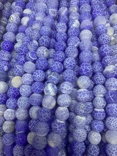 200 Pcs Rare Tibetan Blue Dragon Vein Agate Dzi 8mm Round Beads  