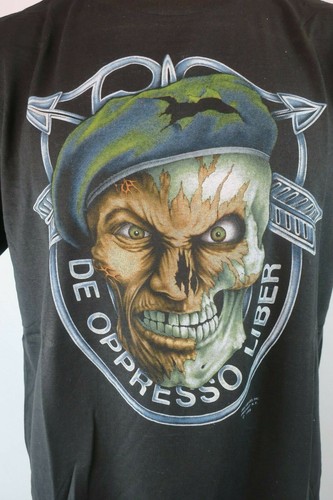 1989 3D Emblema Fuerzas Especiales Justo Latón De Opresso Liber Ejército Camisa XL De Colección - Imagen 4 de 12