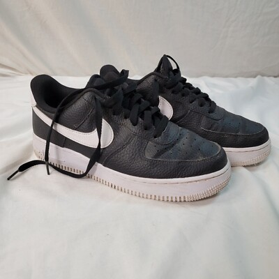 Nike Air Force 1 Black White Sneakers CT2302-002 Men Size 7 Women s 8.5