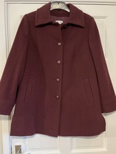 Peter Hahn Coat Wool Cashmere Blend Size 16 Mid Length