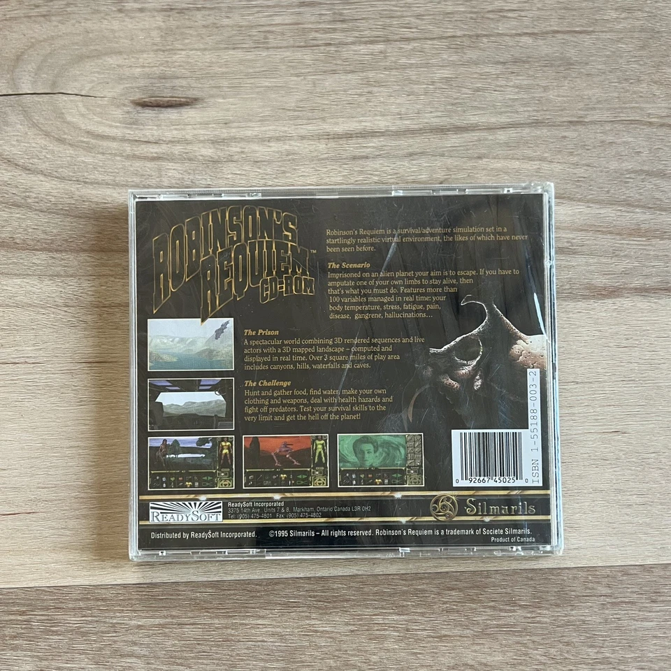 Robinson's Requiem CD-ROM Game MAC ONLY Macintosh Vintage 1995 NEW SEALED! Rare - Image 2 of 2