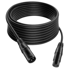 DMX Cable 3-Pin XLR Male to Female DMX512 Data Cord With Shield For Stage Light