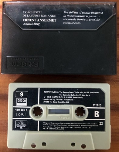 TCHAIKOVSKY Ballet Music L'Orchestre De La Suisse Romande (Cassette Tape, 1959) - Picture 2 of 2