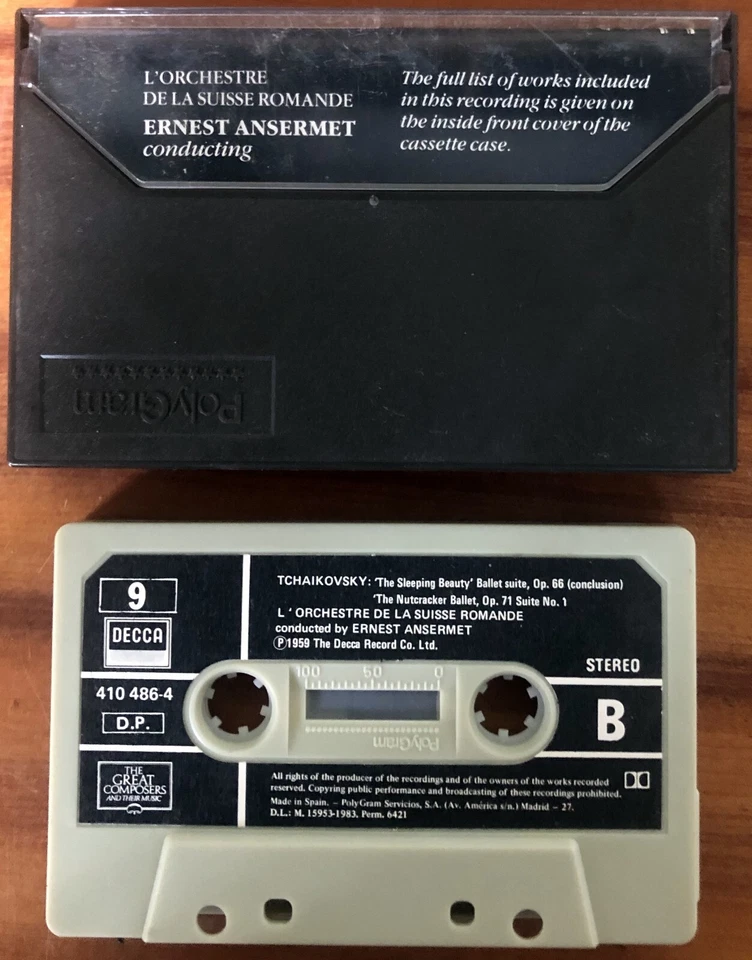 TCHAIKOVSKY Ballet Music L'Orchestre De La Suisse Romande (Cassette Tape, 1959) - Image 2 of 2