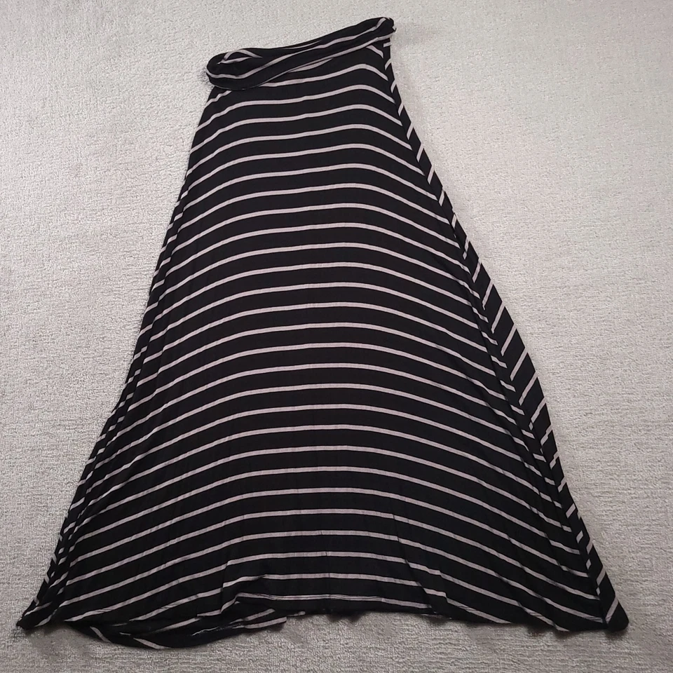 Wet Seal Wide Band Long Maxi Skirt Black Gray Women’s Size Medium - Image 2 of 4