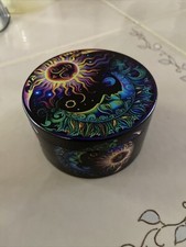 Spice Grinder Round 3 Sections New Metal Moon And Stars Colorful Heavy Duty