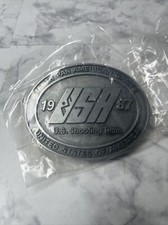 Vintage 1987 Tenth Pan American Games US Shooting Team USA NEW Buckle 3"X2.25"