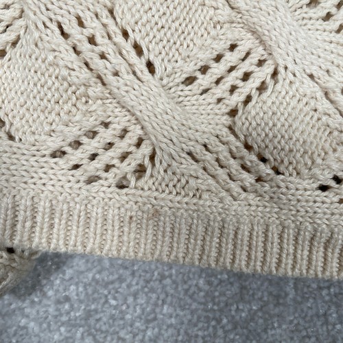 Monsoon Women’s 3/4 Sleeve Open Knit Jumper Beige Size Small Cotton - Picture 7 of 7