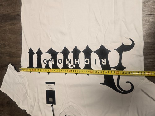 John Richmond T-shirt over white/black tag:L Men the bottom is dirty NR:490 - Picture 10 of 16