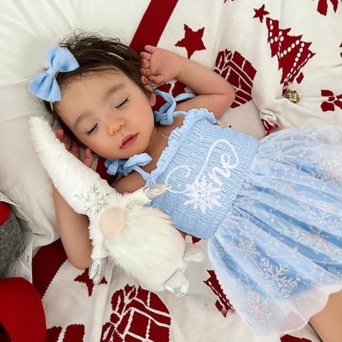 Baby Girl 1st Birthday Clothes One Year Old Tulle Romper Sleeveless Bodysuit ... - Bild 3 von 6