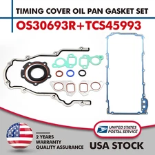 TCS45993+OS30693R Timing Cover Gasket & Oil Pan Gasket Set For Chevrolet GMC