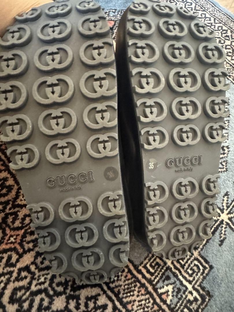 SAOLA Gucci sandali donna neri suola spessa slide US 5 5 come nuovi