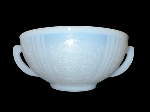 4 Macbeth-Evans Glass American Sweetheart Monax 4-1/2" Diameter Cream Soup Bowl