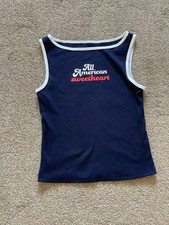 Wild Fable Girls rozm. M 7-10 Prążkowany Tank Top niebieski