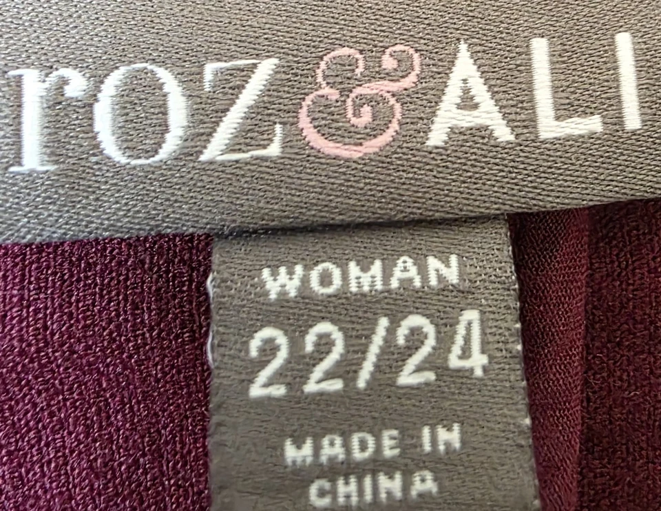 Roz & Ali Womens Blazer Coat Jacket Size 22/24 22W/24W Long Sleeve Corduroy - Image 2 of 4