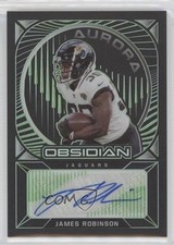 2021 Panini Obsidian Aurora Electric Etch Green 43/50 James Robinson Auto 11oq