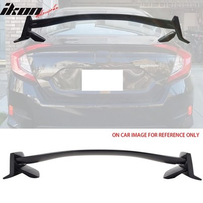 Fits 16-21 Honda Civic 10th Sedan TR Style Rear Trunk Spoiler Unpainted Black