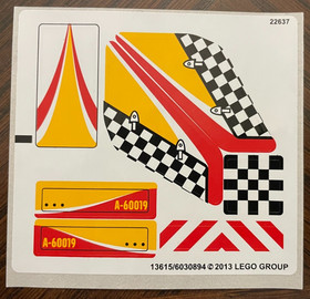 Original Lego Stickers, Lot of 6 - City, 60061, 60019, 60061, 60046, 4201, 7741