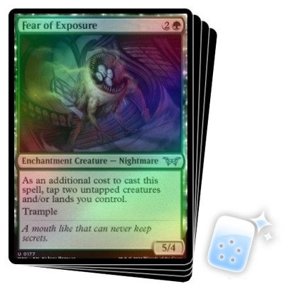 FOIL FEAR OF EXPOSURE X4 Duskmourn: House Of Horror DSK Magic MTG MINT CARD