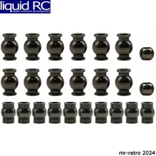 Hot Racing GRR160BC08 Complete 22-Piece black chrome Pivot Ball Set Arrma 1:10