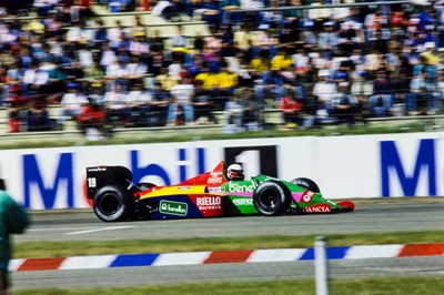 Teo Fabi Benetton B187 Ford German GP at Hockenheimring on Sunday - Old Photo 3