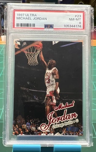 Fleer 1997-98 Ultra Michael Jordan #23 PSA 8 Chicago Bulls NBA Basketball Card
