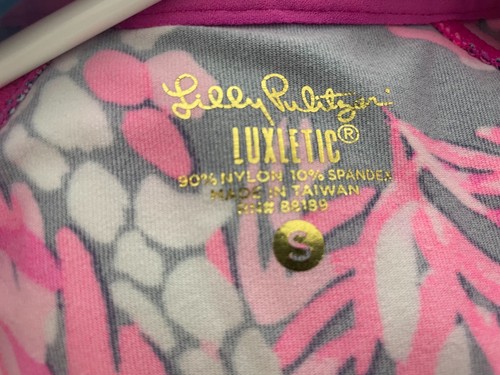 Lilly Pulitzer Womens S LUXLETIC Full Zip Jacket Pockets Kapri Jungle in Here - Picture 8 of 10