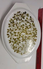 1960 Pyrex Divide 1.5 Quart Serving Casserole Verde Green Berry Olive 9450