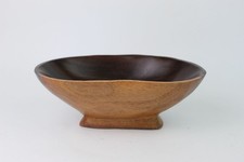 Handcrafted Vintage Wood Bowl Belize 2013 Hand-Carved Artisan Piece Decorative