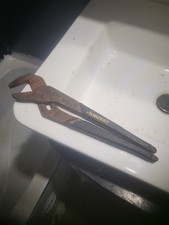 Husky Groove Joint Pliers Adjustable Steel Single Piece Black Brown Hand Tool