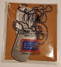 New 2011 American Crew USO Support Our Troops 2 Metal Dog Tags Necklace Set 2"
